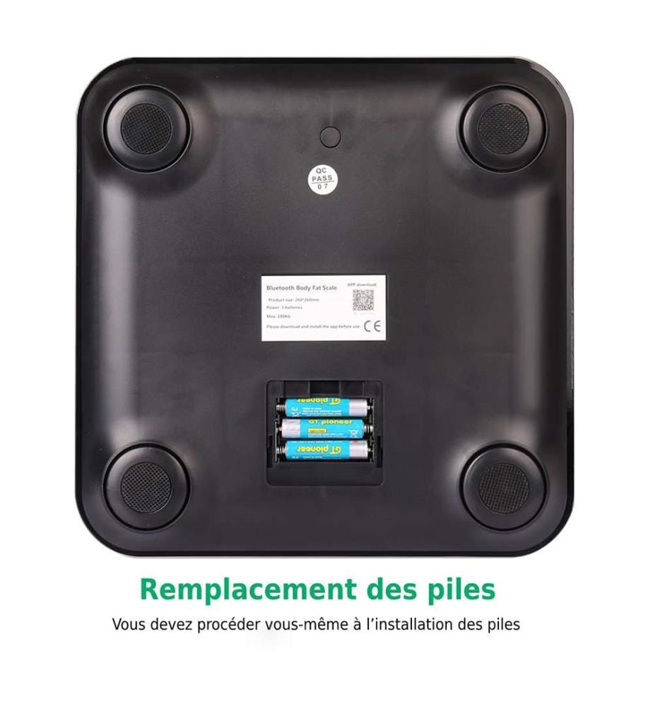 Digitale Bluetooth-Waage - Schwarz
