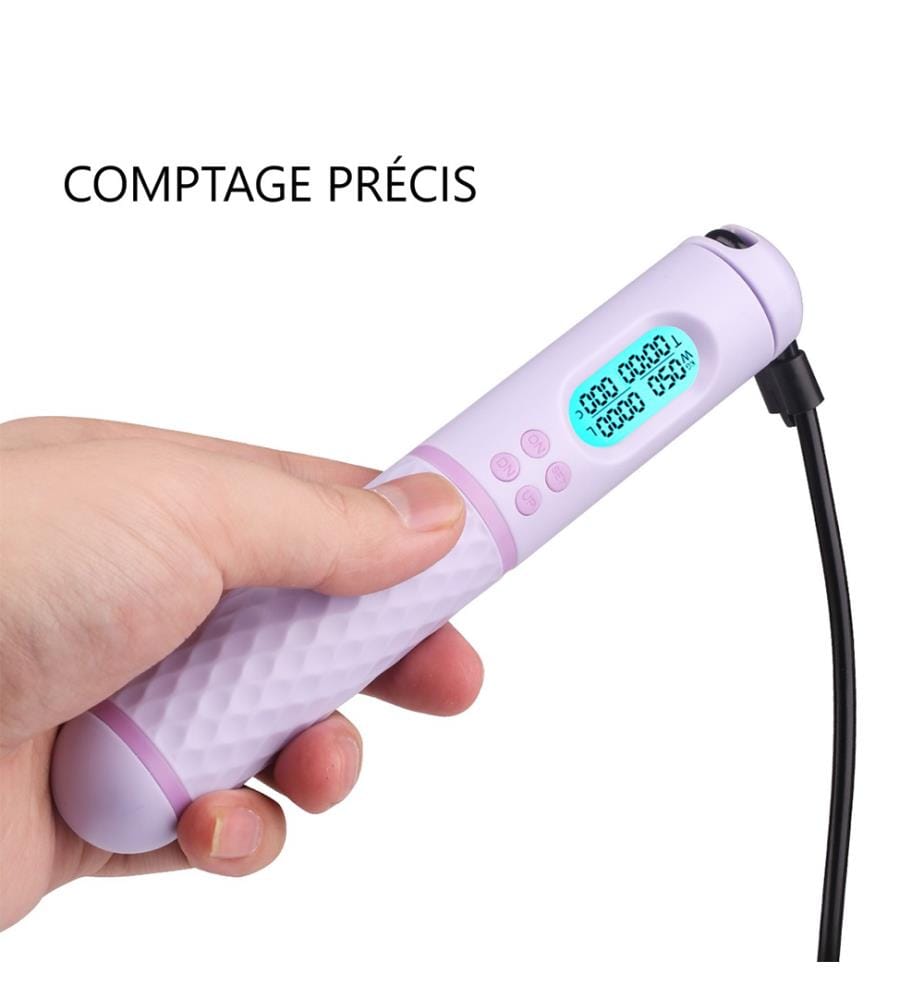Multi-function LED skipping rope - Purple