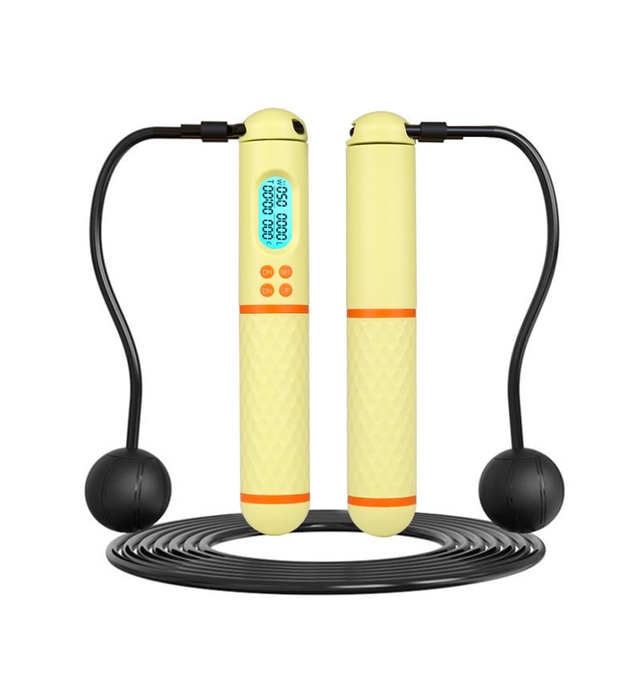 Multi-function LED skipping rope - Yellow