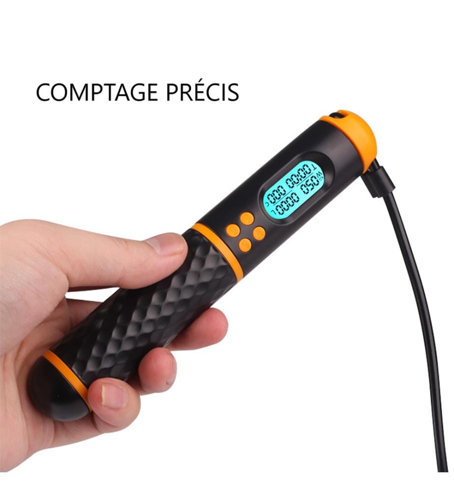 Multi-function LED skipping rope - Black