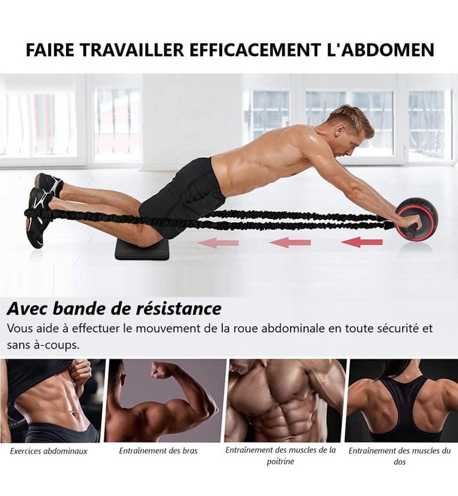 Abdominal Wheel Pack - Black