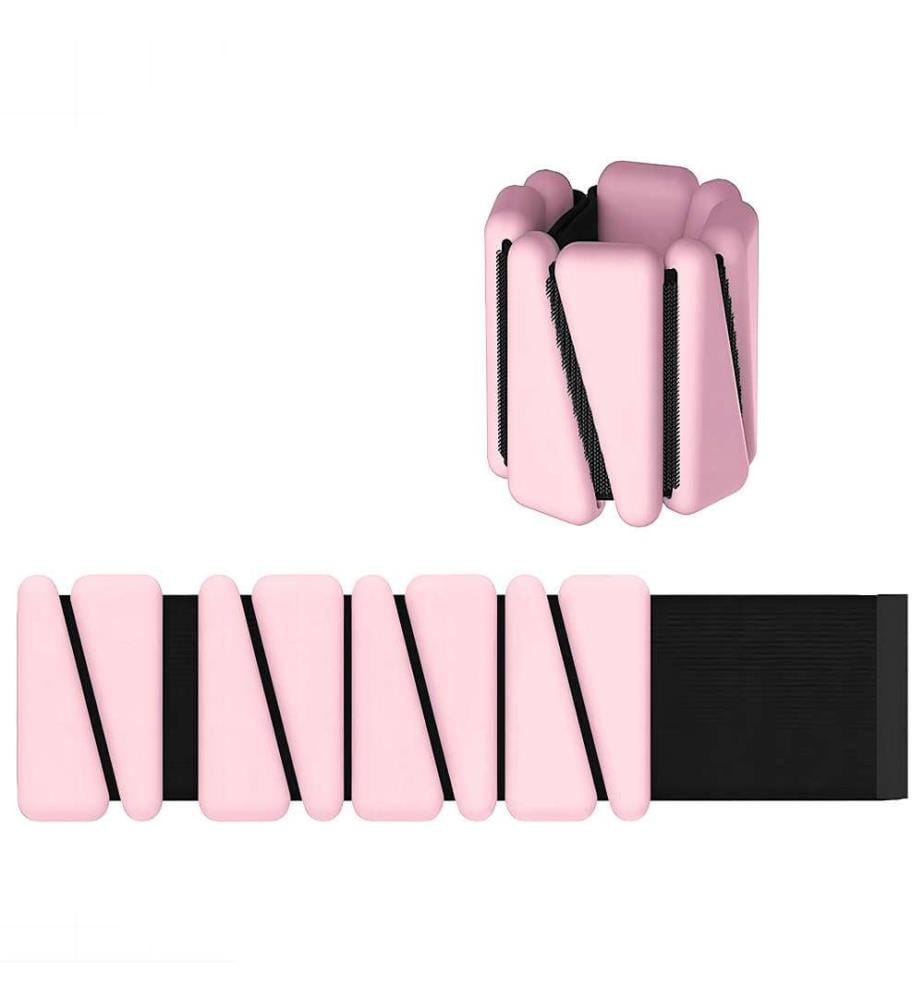 Wrist & Ankle Weights (2 X 500 G, Premium Silicone) - Pink