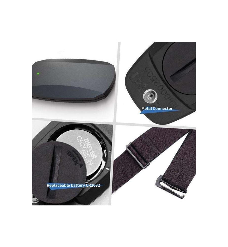 Capteur Cardiaque Connecté Bluetooth & ANT+ - Noir