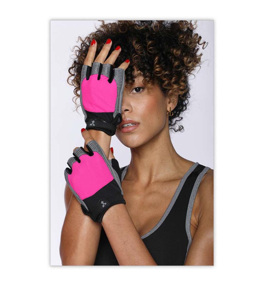 Bodybuilding Gloves - Pink and Black