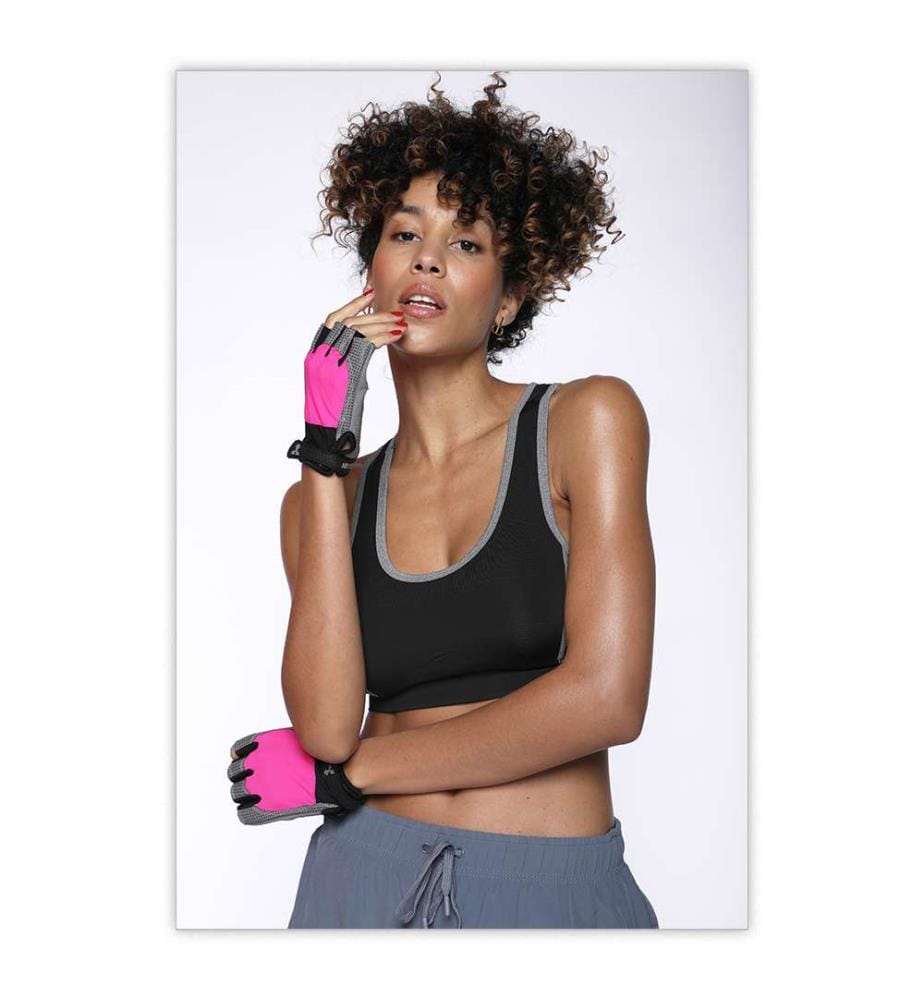 Bodybuilding Gloves - Pink and Black