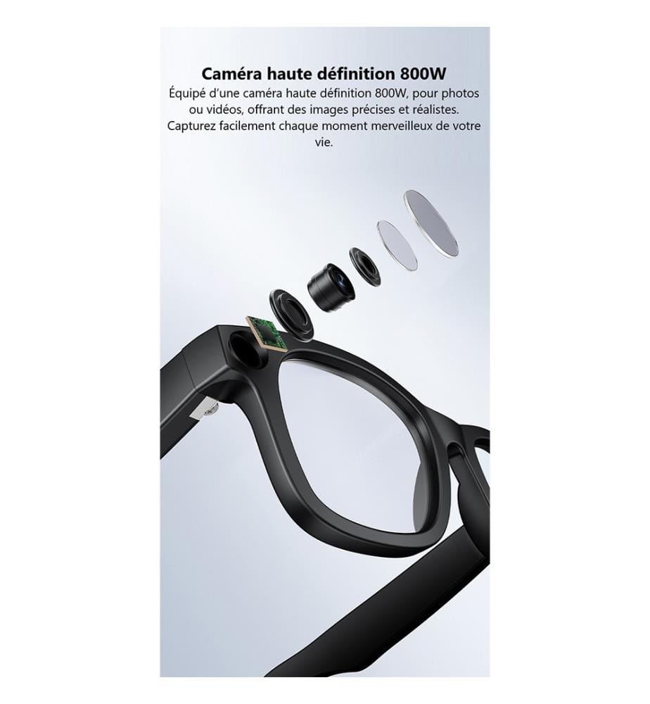 Ai Connected Glasses Mit 8Mp Kamera & Bluetooth Audio