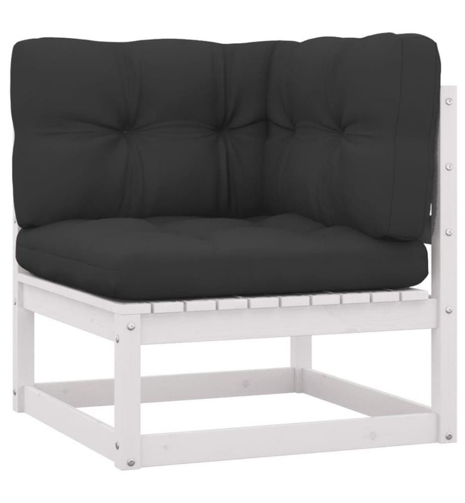 4-tlg. Garten-Lounge-Set mit Kissen Kiefer Massivholz