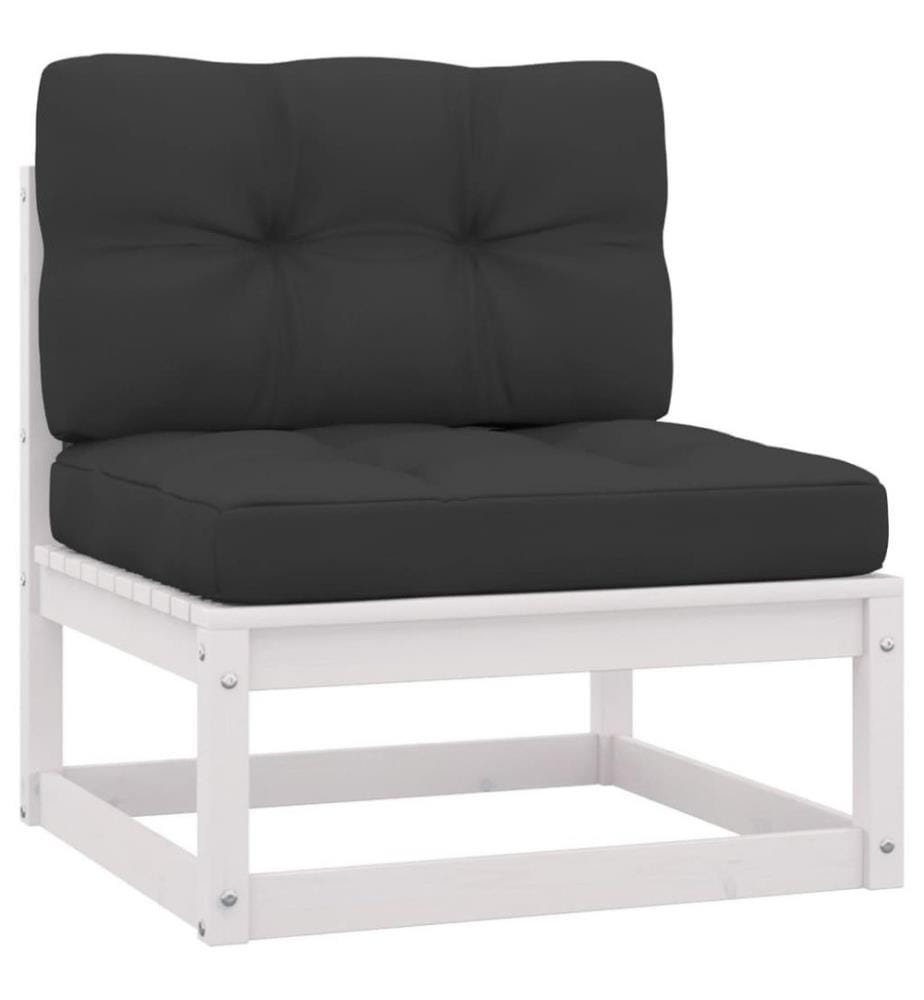 5-tlg. Garten-Lounge-Set mit Kissen Kiefer Massivholz