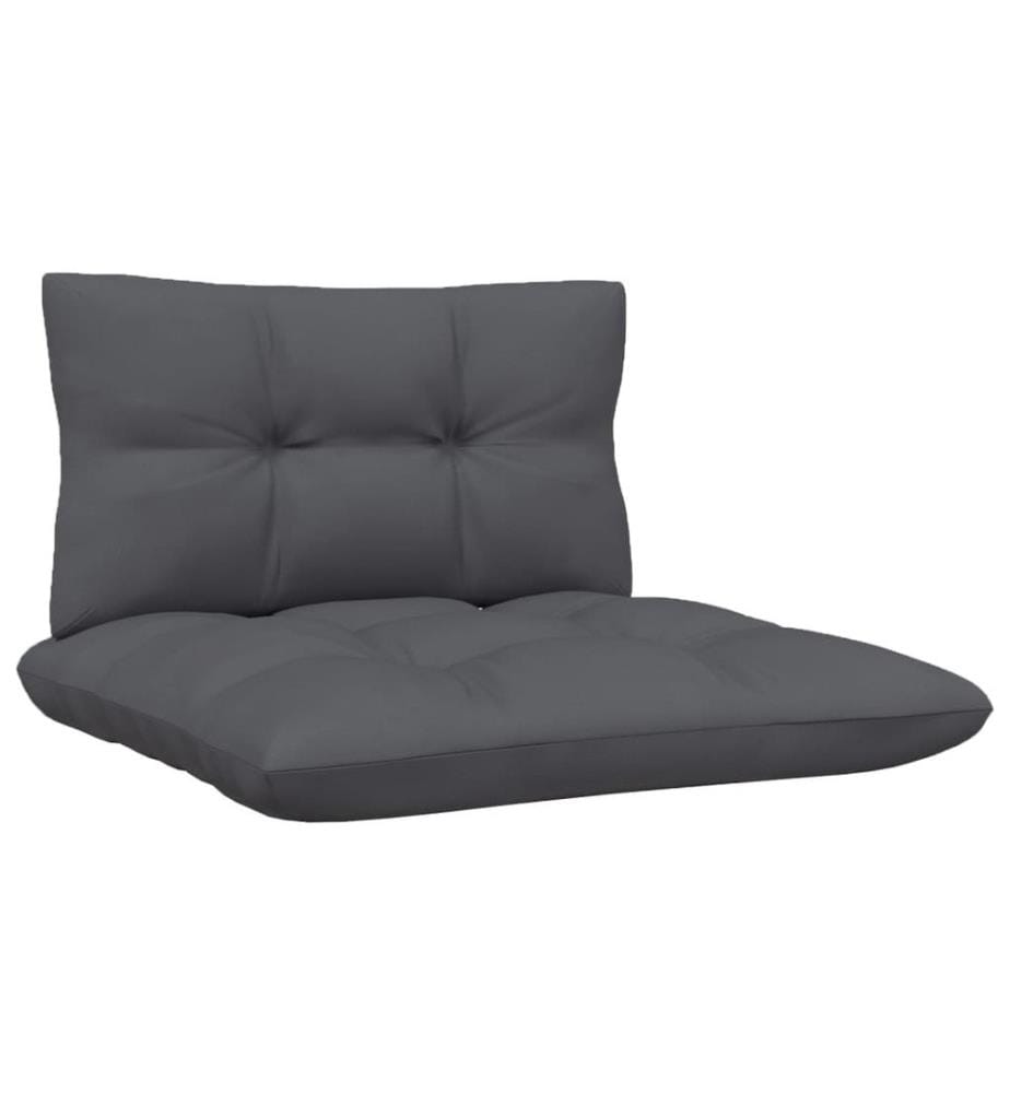 8-tlg. Garten-Lounge-Set mit Anthrazit Kissen Kiefernholz