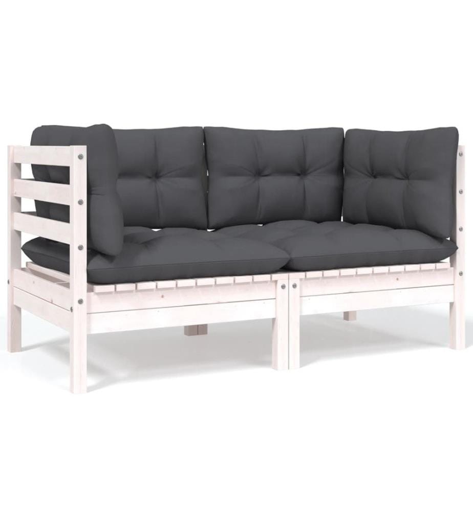 6-tlg. Garten-Lounge-Set mit Kissen Kiefer Massivholz
