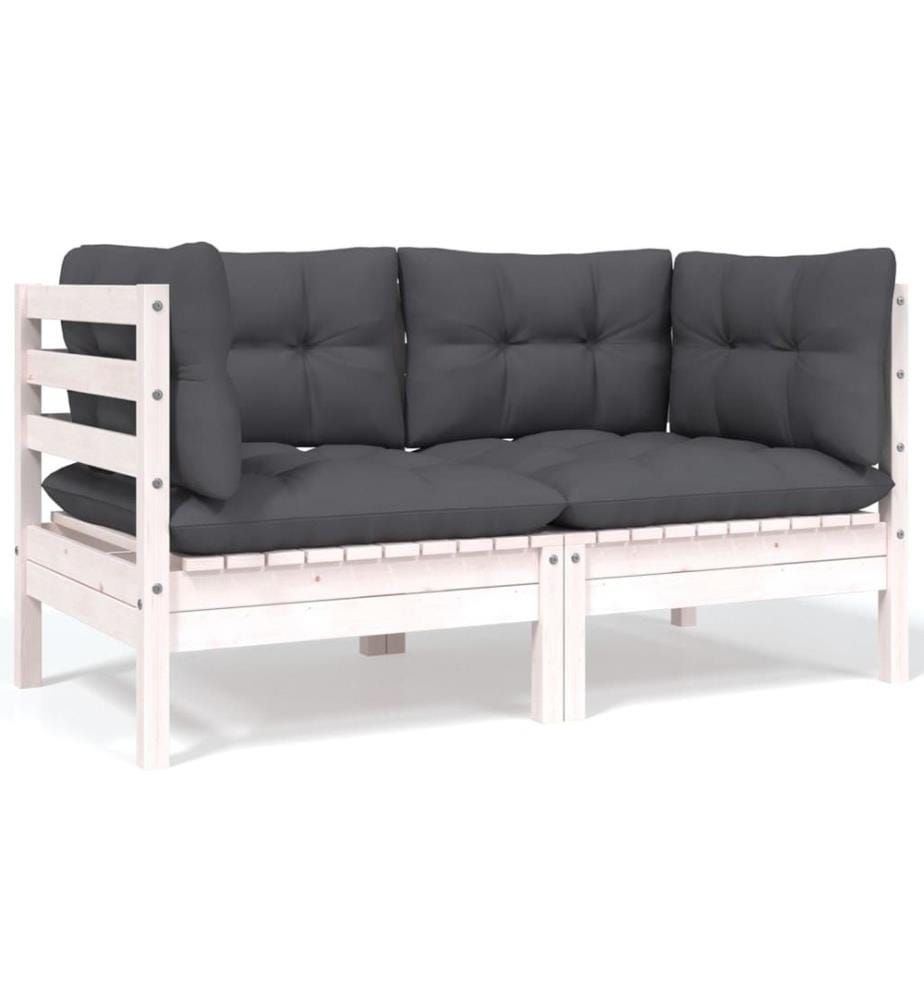 8-tlg. Garten-Lounge-Set mit Kissen Kiefer Massivholz