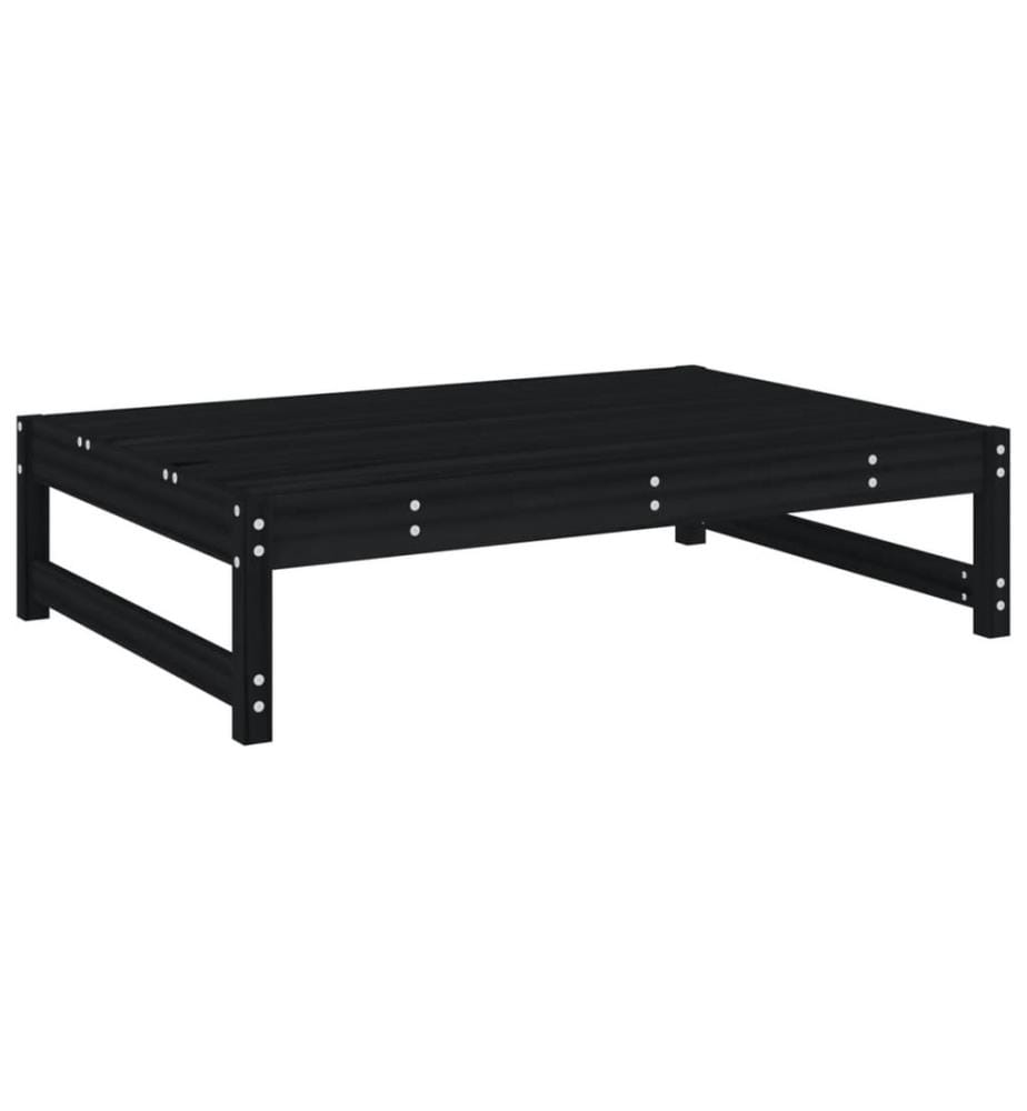 4-tlg. Garten-Lounge-Set Schwarz Massivholz Kiefer