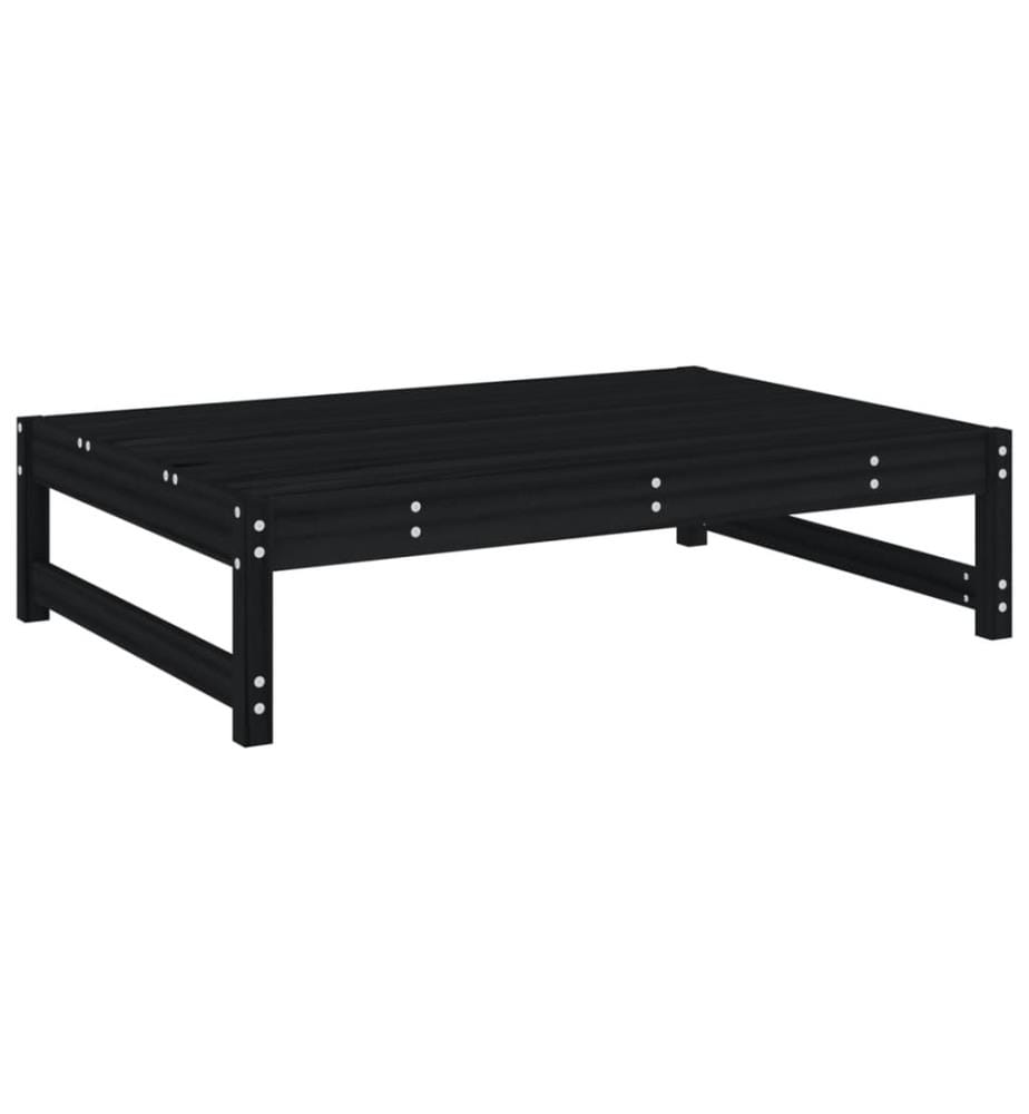 5-tlg. Garten-Lounge-Set Schwarz Massivholz Kiefer