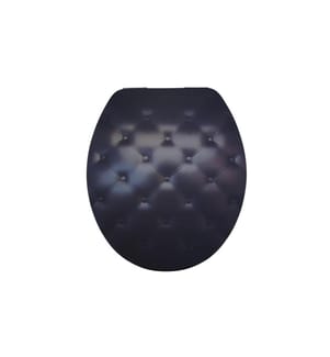 diaqua® - Toilettensitz Lyon Black Sofa Absenkautomatik, Schwarz