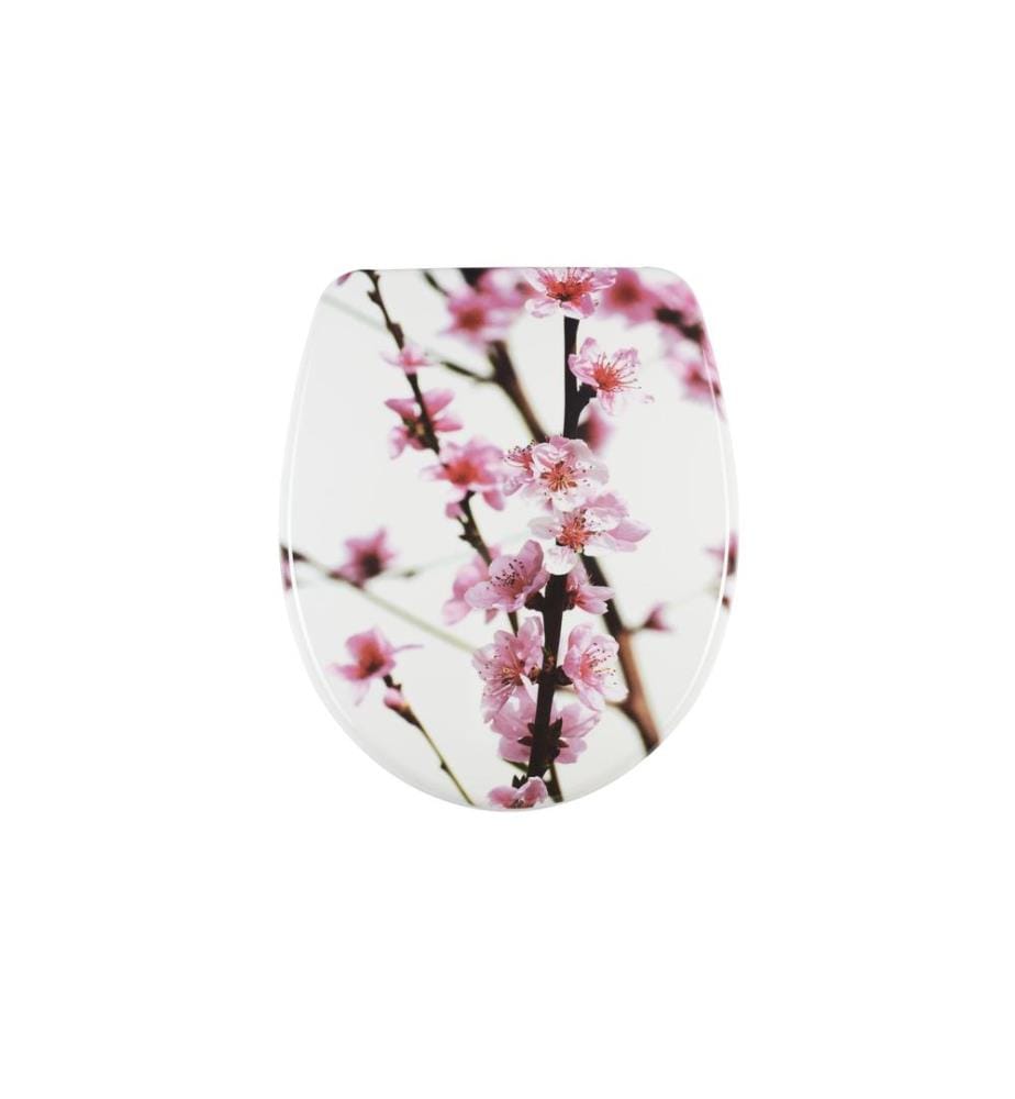 diaqua® - Toilettensitz Nice Sakura Absenkautomatik, Weiss/Rosa