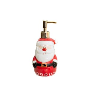 diaqua® - Distributeur de savon Santa Claus 390 ml, rouge/noir/blanc