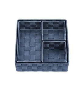 diaqua® - Aufbewahrungskorb Irina 4 Stück, Blau