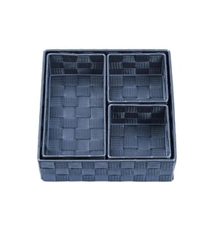 diaqua® - Panier de rangement Irina 4 pièces, Bleu