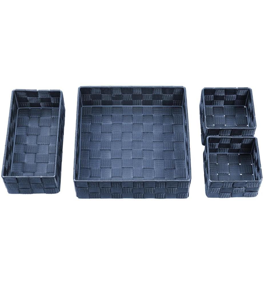 diaqua® - Aufbewahrungskorb Irina 4 Stück, Blau