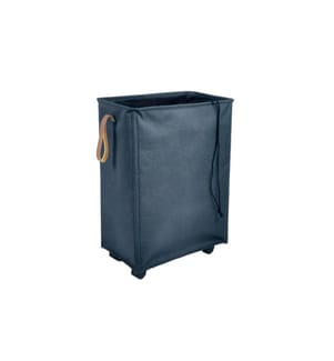 diaqua® - Wäschekorb  Levi mit Rollen 50 l, Dunkelblau