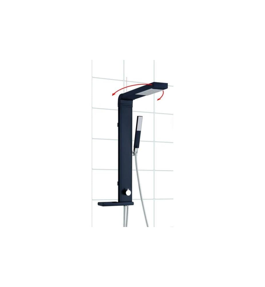 diaqua® - Duschpaneel Linus Aluminium Schwarz