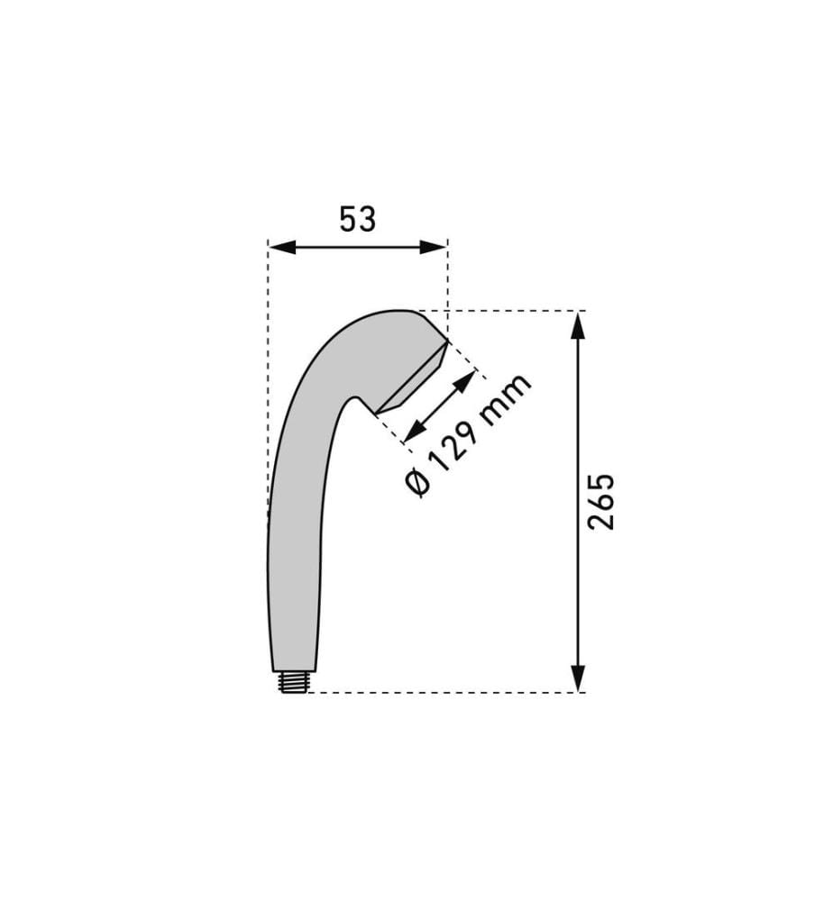 diaqua® - Handbrause Dike PCR, 1/2, Schwarz matt