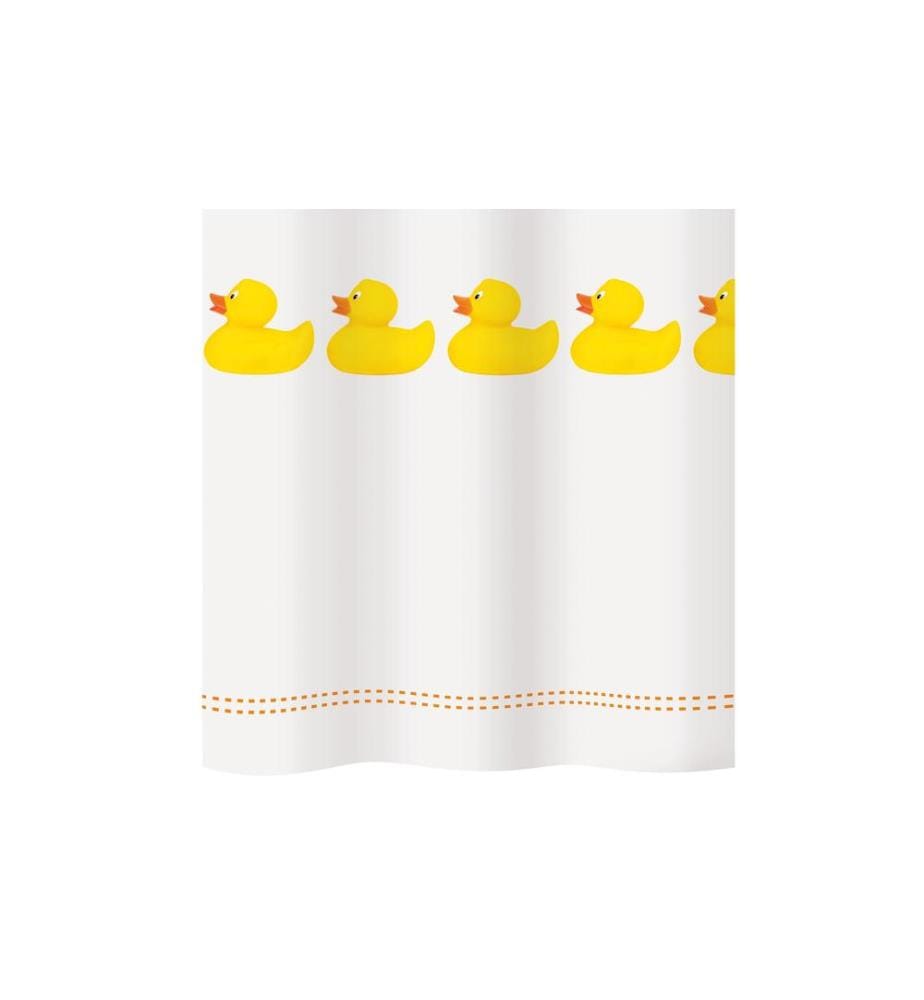 diaqua® - Duschvorhang Duckie 120 x 200 cm, Gelb/Weiss