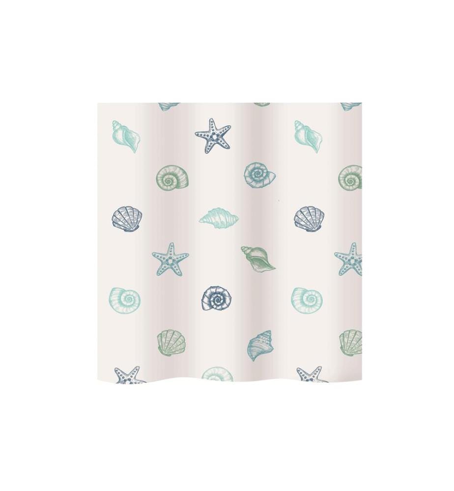 diaqua® - Duschvorhang Mare 120 x 200 cm, Blau/Weiss