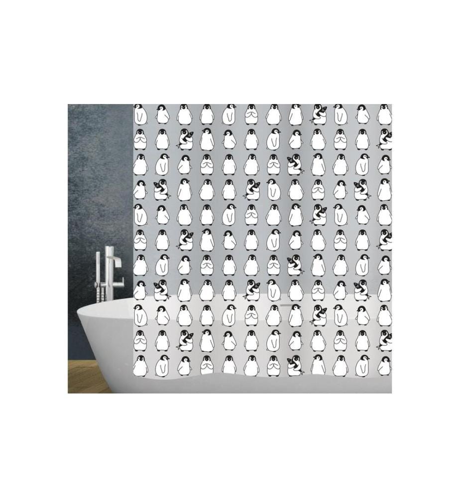 diaqua® - Duschvorhang Pingi 180 x 200 cm, Grau/Weiss