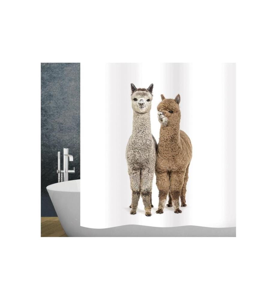 diaqua® - Duschvorhang Paco 120 x 200 cm, Braun/Weiss