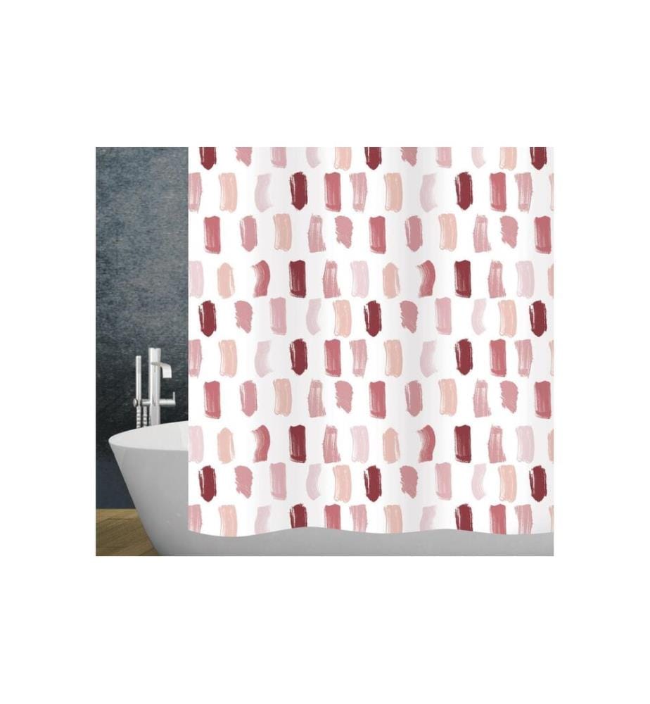 diaqua® - Duschvorhang Paint Red 180 x 200 cm, Rot/Weiss