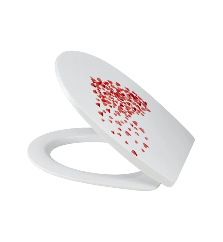 diaqua® - Toilettensitz Arles Lovefall Rot/Weiss