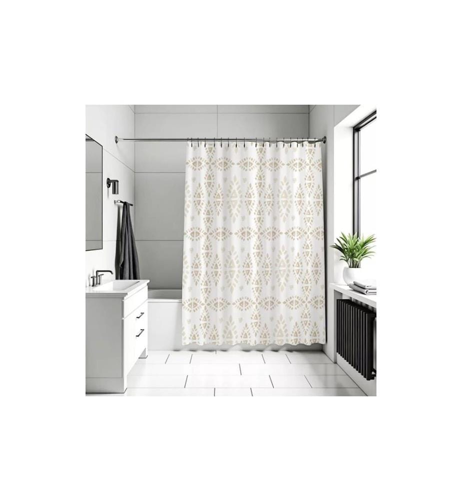 diaqua® - Duschvorhang Pueblo 180 x 200 cm, Weiss