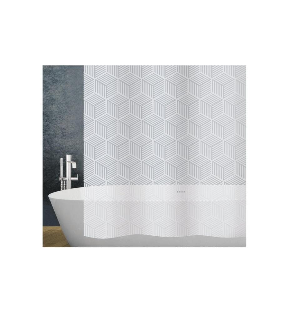 diaqua® - Duschvorhang Cubic 180 x 200 cm, Silber