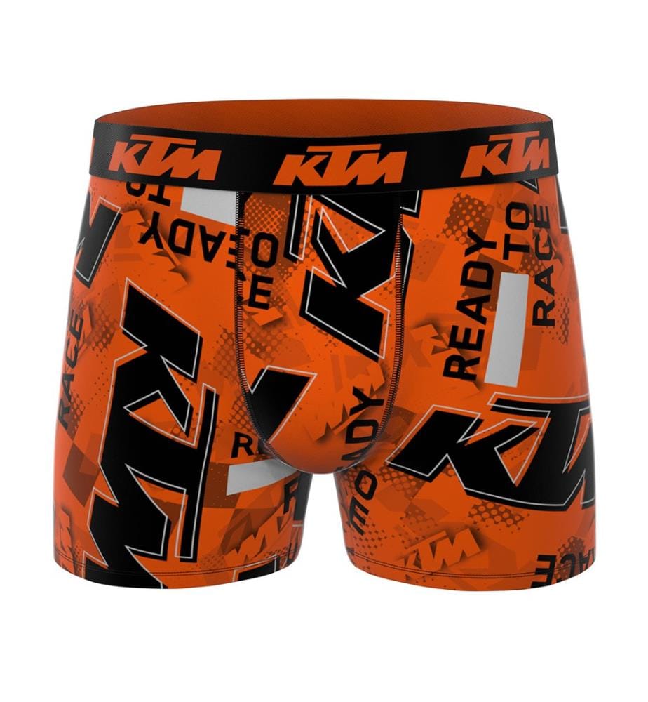 Set of 4 Boxer shorts - Orange and Black