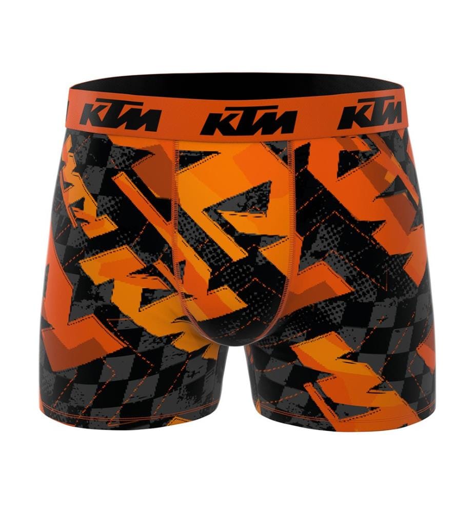 Set of 4 Boxer shorts - Orange and Black