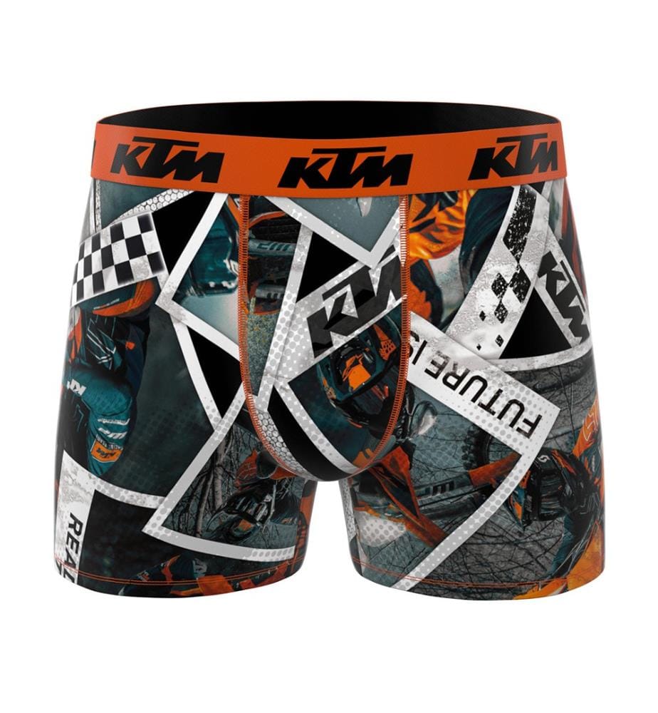 Set of 4 Boxer shorts - Orange and Black
