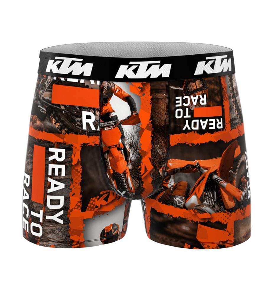Set of 4 Boxer shorts - Orange and Black