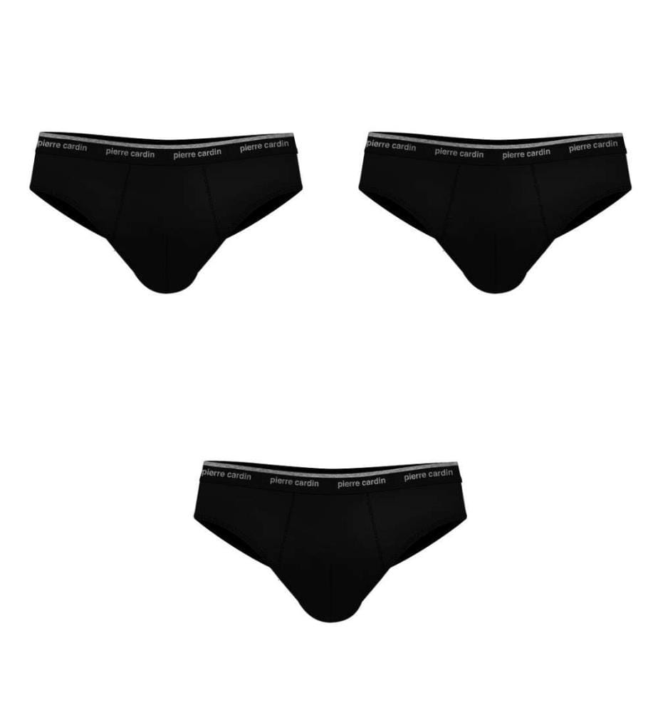 Set of 3 Claudio Cotton Briefs - Black