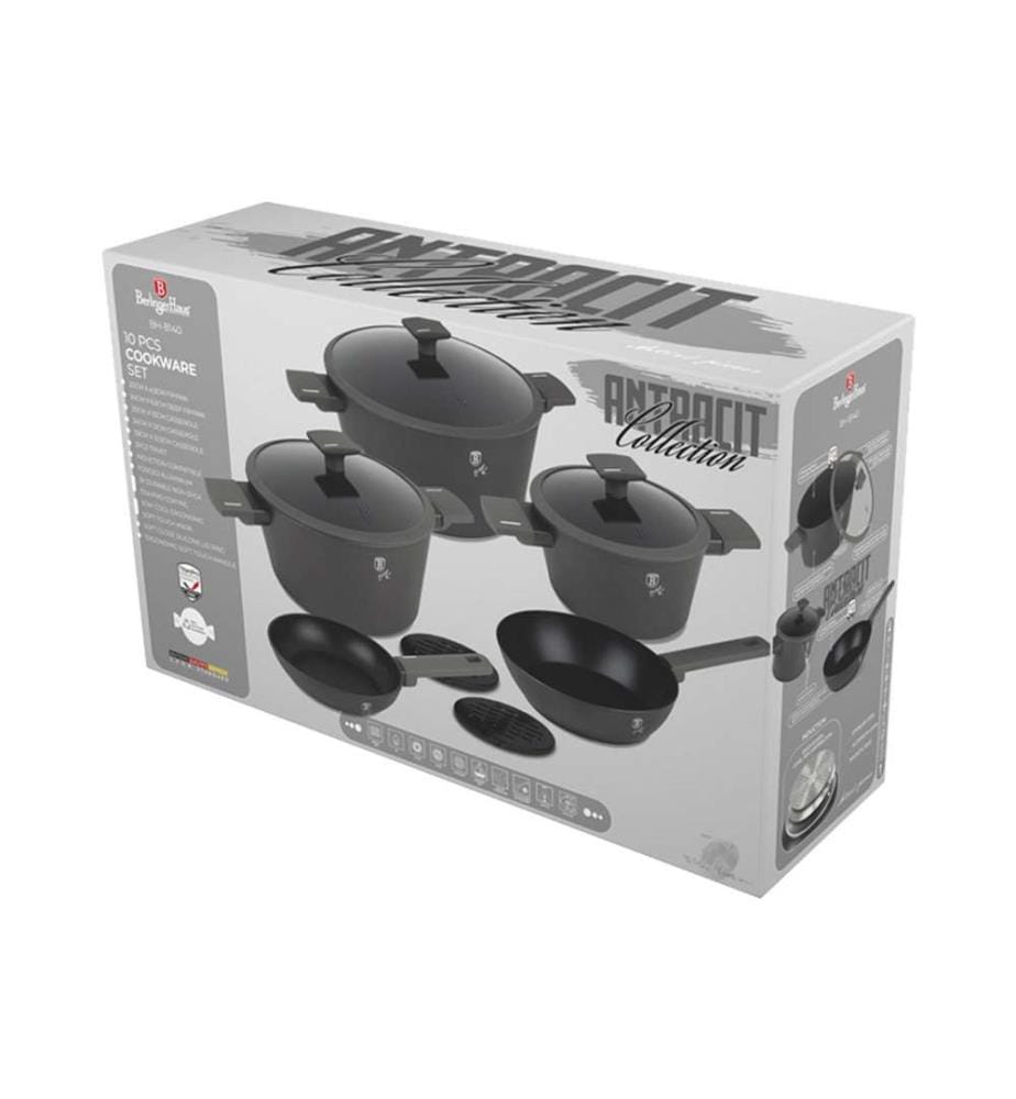 10-teiliges Kochgeschirr-Set, Anthracite Collection - Matt