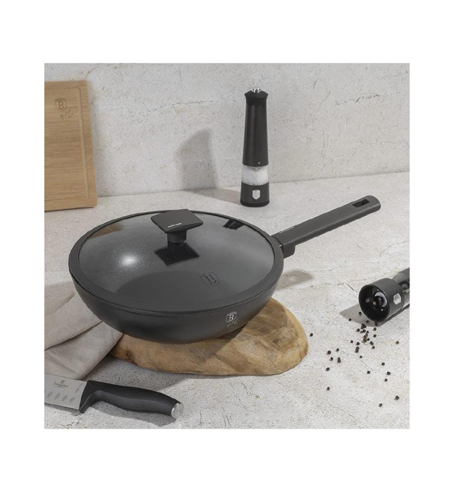 Wok Bratpfanne Ø 28cm mit Deckel Anthracite Collection - Noir