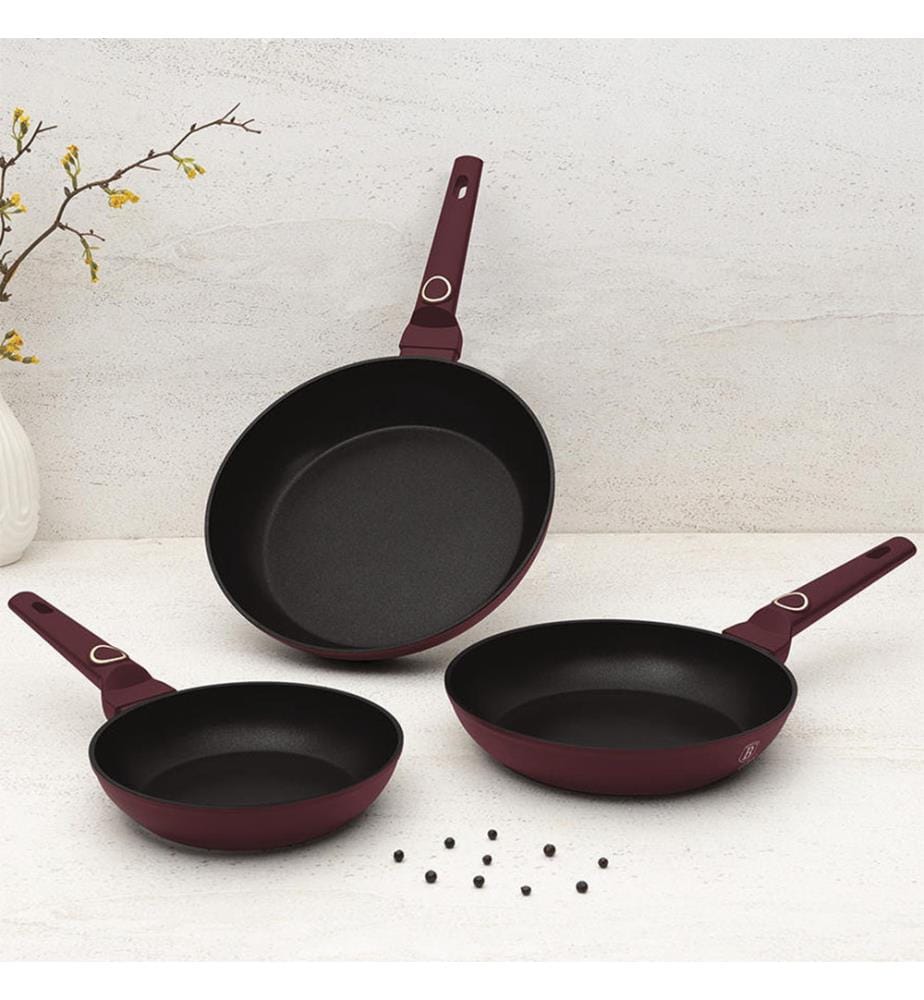 3-teiliges Bratpfannen Set Ø 20/24/28 cm Leonardo Collection - Matt Bordeaux