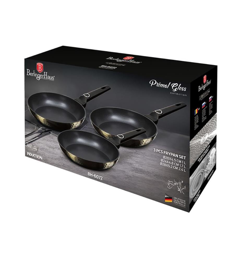 3er Set Bratpfannen Gloss Collection