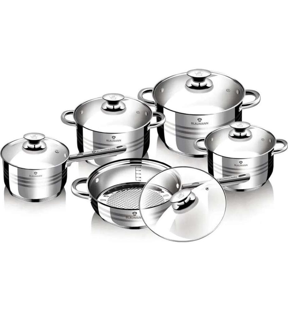Set di 10 pentole in acciaio inox - Gourmet