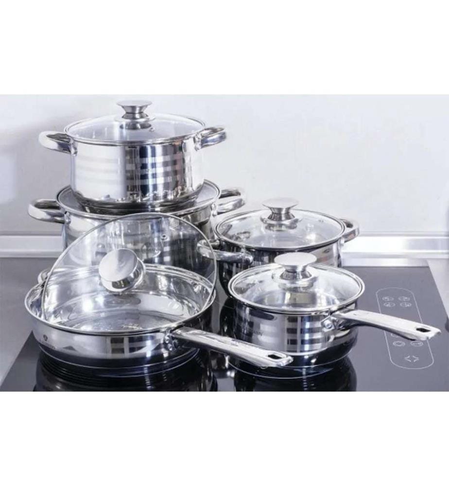 Set di 10 pentole in acciaio inox - Gourmet