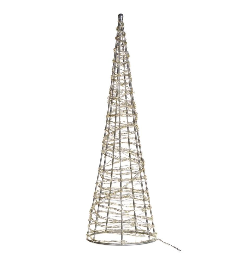 Gartendekoration LED KOTALA Weihnachtsbaum 57 cm Silber