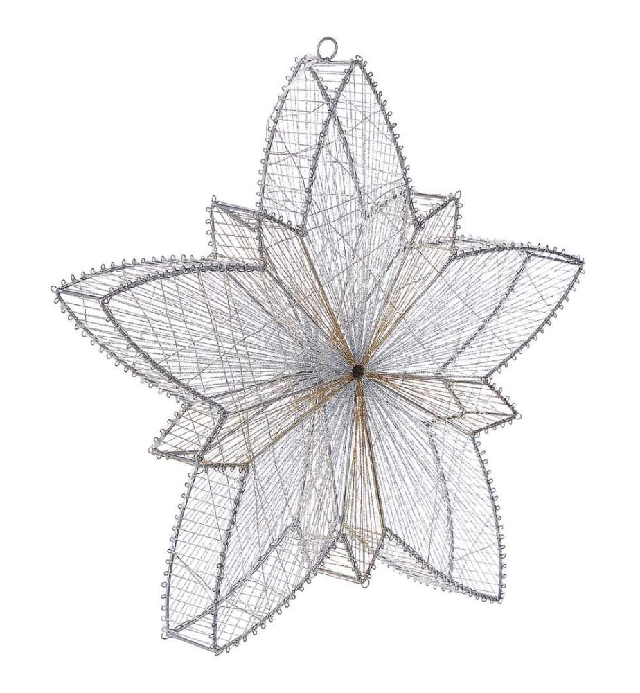 Hängende Gartendekoration LED HOFSOS Stern 50 cm Silber