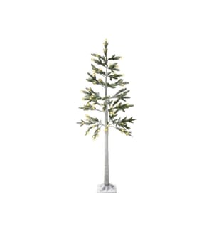 Gartendekoration LED ALBIONI Baum 180 cm Weiss