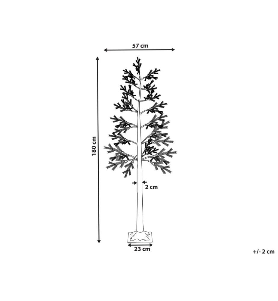Gartendekoration LED ALBIONI Baum 180 cm Weiss