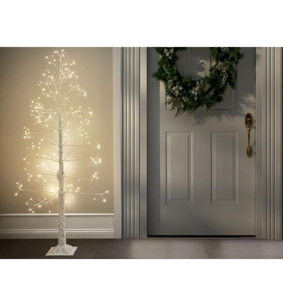 Gartendekoration LED ALBIONI Baum 180 cm Weiss
